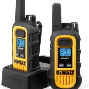 DEWALT DXFRS300 Heavy-Duty 1-Watt Walkie Talkies – Waterproof, Shockproof 2-Pack