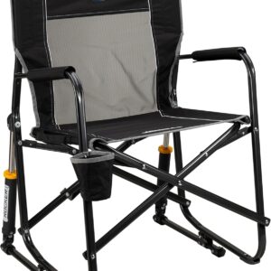GCI Outdoor Freestyle Rocker Portable Rocking Chair – Smooth Outdoor Rocker with Drink Holder