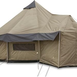 Guide Gear 14' Bell-Style Base Camp Tent – Four-Season Shelter with Stove Jack