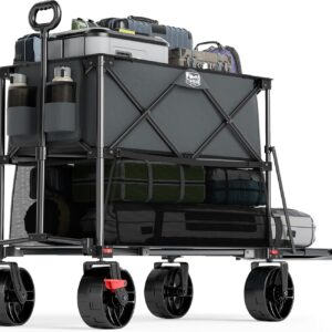 TIMBER RIDGE Collapsible All-Terrain Folding Wagon – 225 lb Capacity